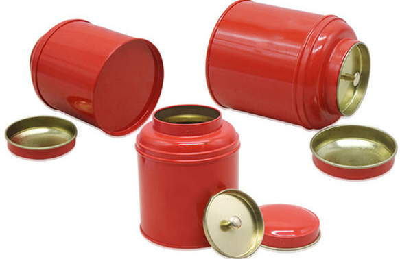 紅色喜(xǐ)慶茶葉(yè)罐